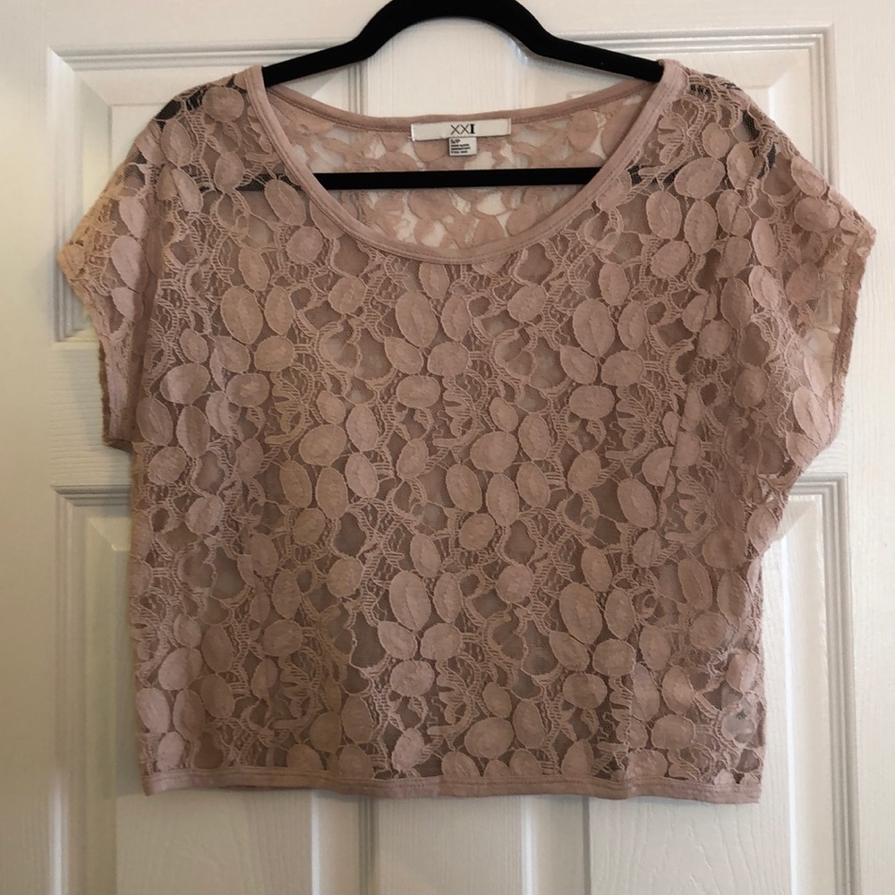 Boxy lace top